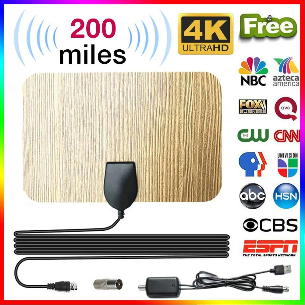 200 MileAntena Digital TV HD Wood Grain Indoor TV Antennas Amplifier Signal Booster HDTV DVB UHF Repeater Exterior Antennas
200 MileAntena Digital TV HD Wood Grain Indoor TV Antennas Amplifier Signal Booster HDTV DVB UHF Repeater Exterior Antennas