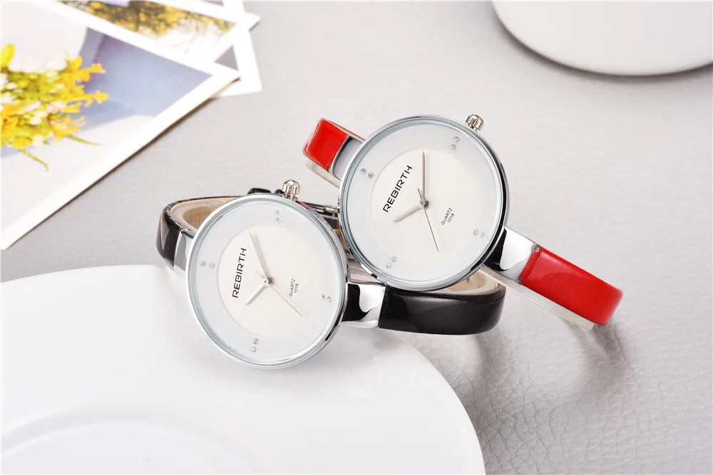 REBIRTH New Women Watches Bracelet Stainless Steel Cutting Diamond Dial Ladies Qaurtz Watch Elegance PU Strap Wristwatch
REBIRTH New Women Watches Bracelet Stainless Steel Cutting Diamond Dial Ladies Qaurtz Watch Elegance PU Strap Wristwatch