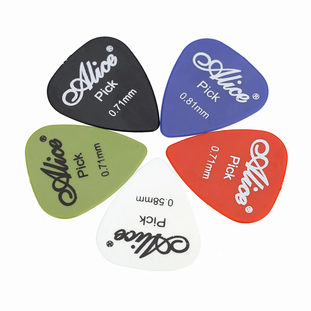 

Alice AP-100P 100pcs 0.58mm/0.71mm/0.81mm Guitar Picks Plectrums Smooth ABS guitar accessories guitar parts