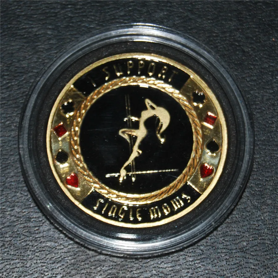 Men's "I Support Single Moms" Poker Coin- Pole Dancer - Stripper Poker coin,5pcs/lot free shipping
Men's "I Support Single Moms" Poker Coin- Pole Dancer - Stripper Poker coin,5pcs/lot free shipping