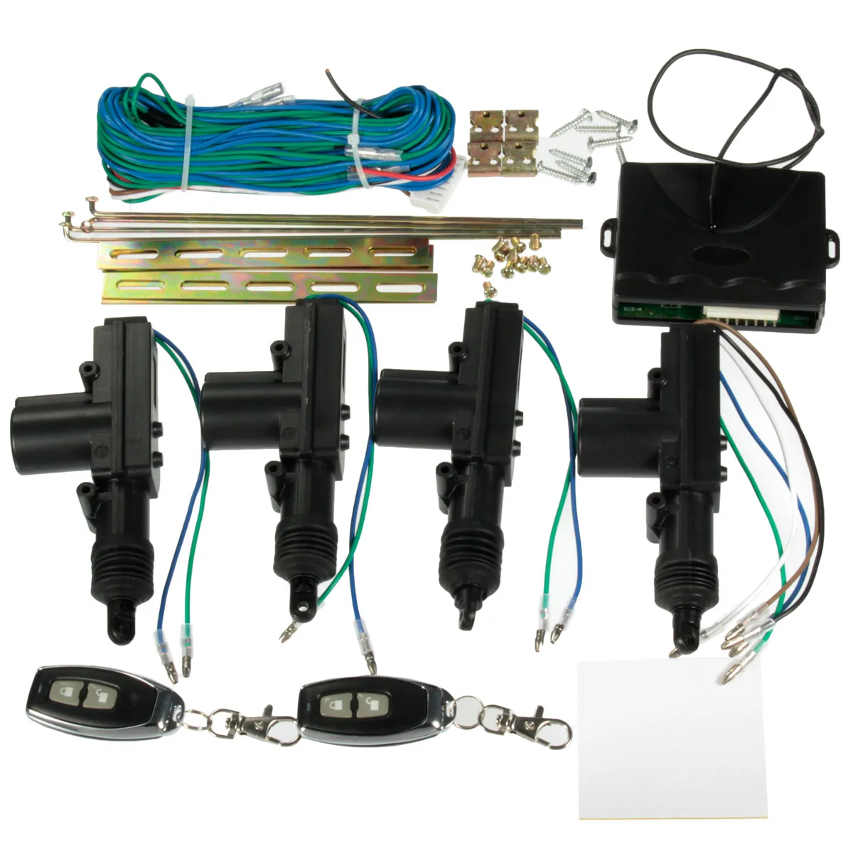 Universal Atuo Car 2 Doors or 4 Doors Central Lock Locking Keyless Entry System Kit + 2 Remote Keys Fob
Universal Atuo Car 2 Doors or 4 Doors Central Lock Locking Keyless Entry System Kit + 2 Remote Keys Fob