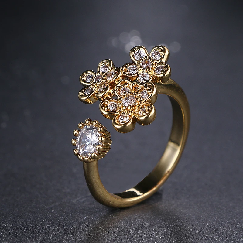 Фото Классическое золотое кольцо с бриллиантом AAA-класса Z 2017, настраиваемого размера, для женщин, по цене производителя.