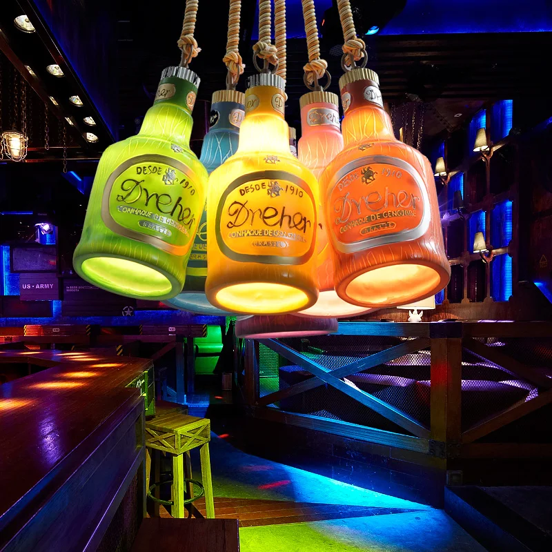 European bar bar chandelier shop KTV restaurant personality single head retro bottle single head decorative lamps
European bar bar chandelier shop KTV restaurant personality single head retro bottle single head decorative lamps