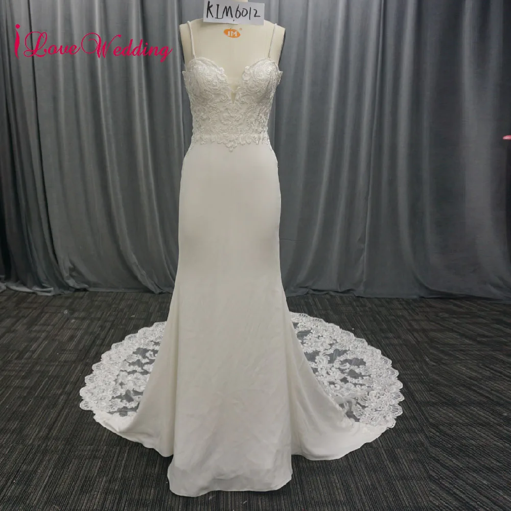 iLoveWedding Elegant Sheath Wedding Dress Spaghetti Straps High Quality Lace Bridal Ourdoor Long Wedding Gown
iLoveWedding Elegant Sheath Wedding Dress Spaghetti Straps High Quality Lace Bridal Ourdoor Long Wedding Gown