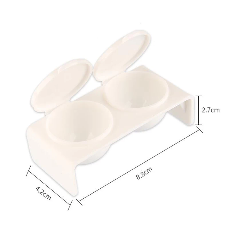 BEAUTY7 1pcs Plastics Nail Double Lips Dappen Dish for Mixing Acrylic Liquid Powder Art Tools White Bowl Cup Kits | Красота и