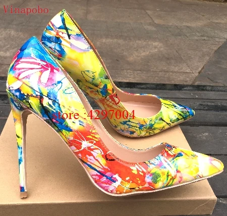 Women Pumps High Heels Colorful Ladies yellow Print Patent Leather Shallow Slip On Pointed Toe Office Shoes Female Wedding Shoe
Women Pumps High Heels Colorful Ladies yellow Print Patent Leather Shallow Slip On Pointed Toe Office Shoes Female Wedding Shoe