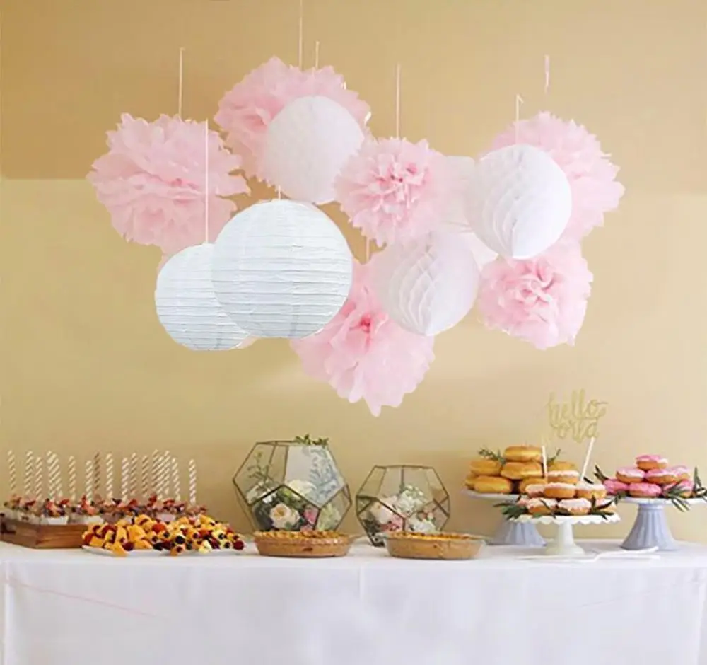 12pcs White Pink Pom Pom Flower Tissue Paper Pompom Balls Paper Craft Paper Flower Hanging Pom Wedding Party Favors Decoration
12pcs White Pink Pom Pom Flower Tissue Paper Pompom Balls Paper Craft Paper Flower Hanging Pom Wedding Party Favors Decoration