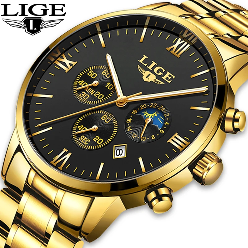 2022 New Mens Watches LIGE Top Brand Luxury Gold Full Steel Quartz Watch Men Date Waterproof Military Clock Relogio Masculino
2022 New Mens Watches LIGE Top Brand Luxury Gold Full Steel Quartz Watch Men Date Waterproof Military Clock Relogio Masculino