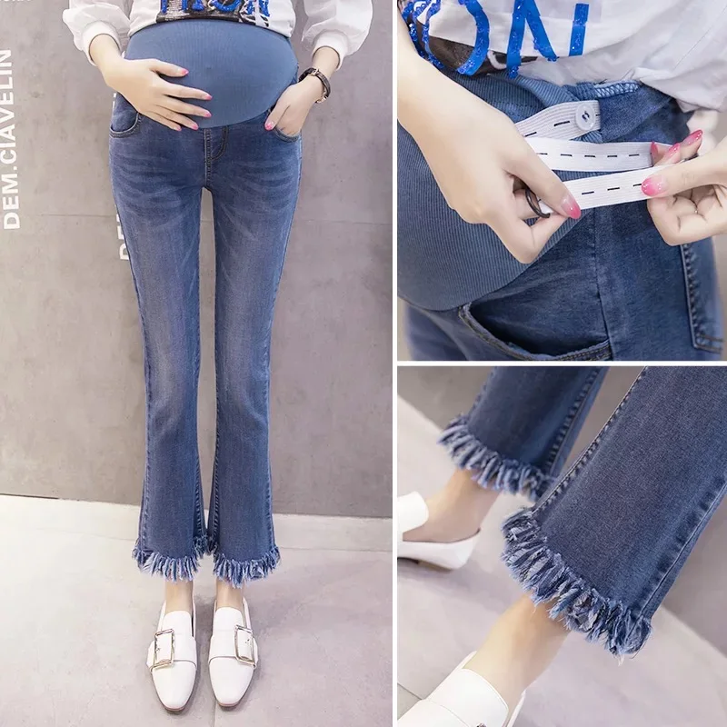 Женские свободные джинсовые брюки с высокой талией синие джеггинсы для