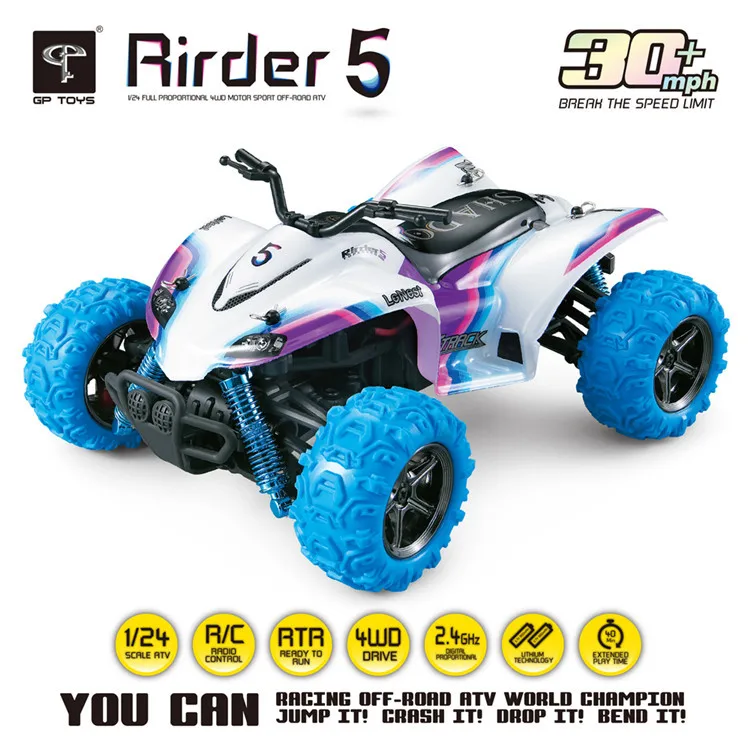 Радиоуправляемая машинка для детей высокая скорость 4WD 1:24 40 км/ч 2 4G 5 с