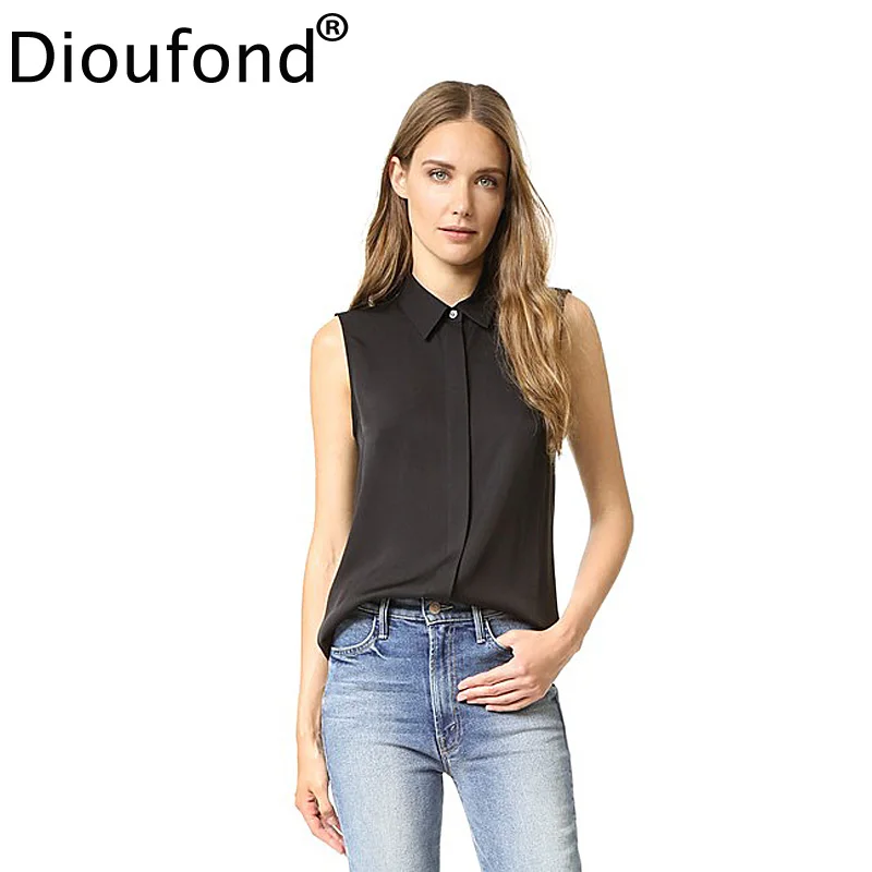 Dioufond 2018 Solid Chiffon Sleeveless Women Tops Shirt Casual White Blusa Feminina Plus Size Turn-down Collar Ladies Blouse 5XL
Dioufond 2018 Solid Chiffon Sleeveless Women Tops Shirt Casual White Blusa Feminina Plus Size Turn-down Collar Ladies Blouse 5XL