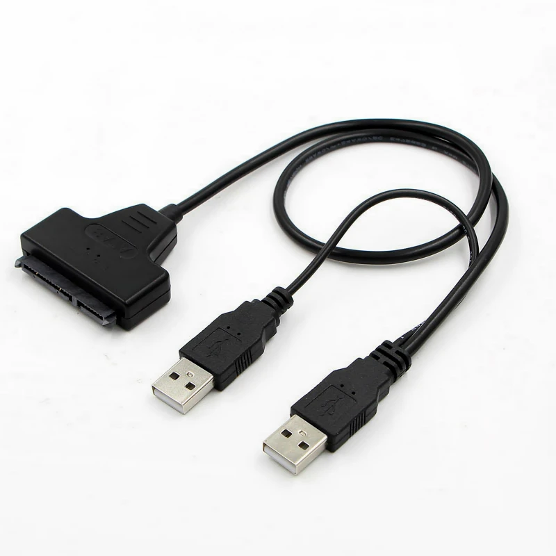 SATA к USB 2 0 7 15 22pin АДАПТЕРНЫЕ кабели Внешнее питание для 5 ''Ssd Hdd жесткий диск