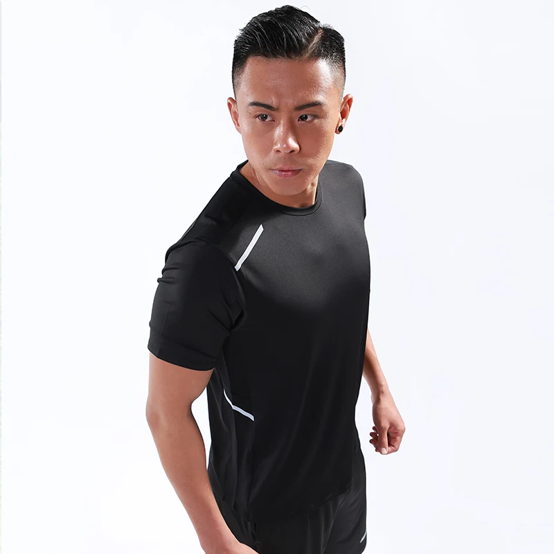 Мужская футболки для тренировок быстросохнущая спортивная одежда с коротким