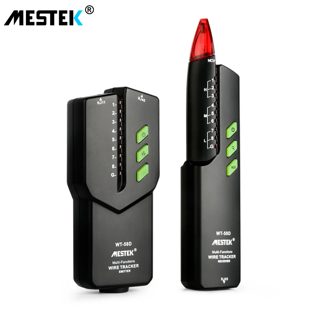 Telephone Wire Tracker Cable Tester for RJ45 RJ11 Electrical Line Finding Testing Network Cable Detector Line Finder WT58D
Telephone Wire Tracker Cable Tester for RJ45 RJ11 Electrical Line Finding Testing Network Cable Detector Line Finder WT58D
