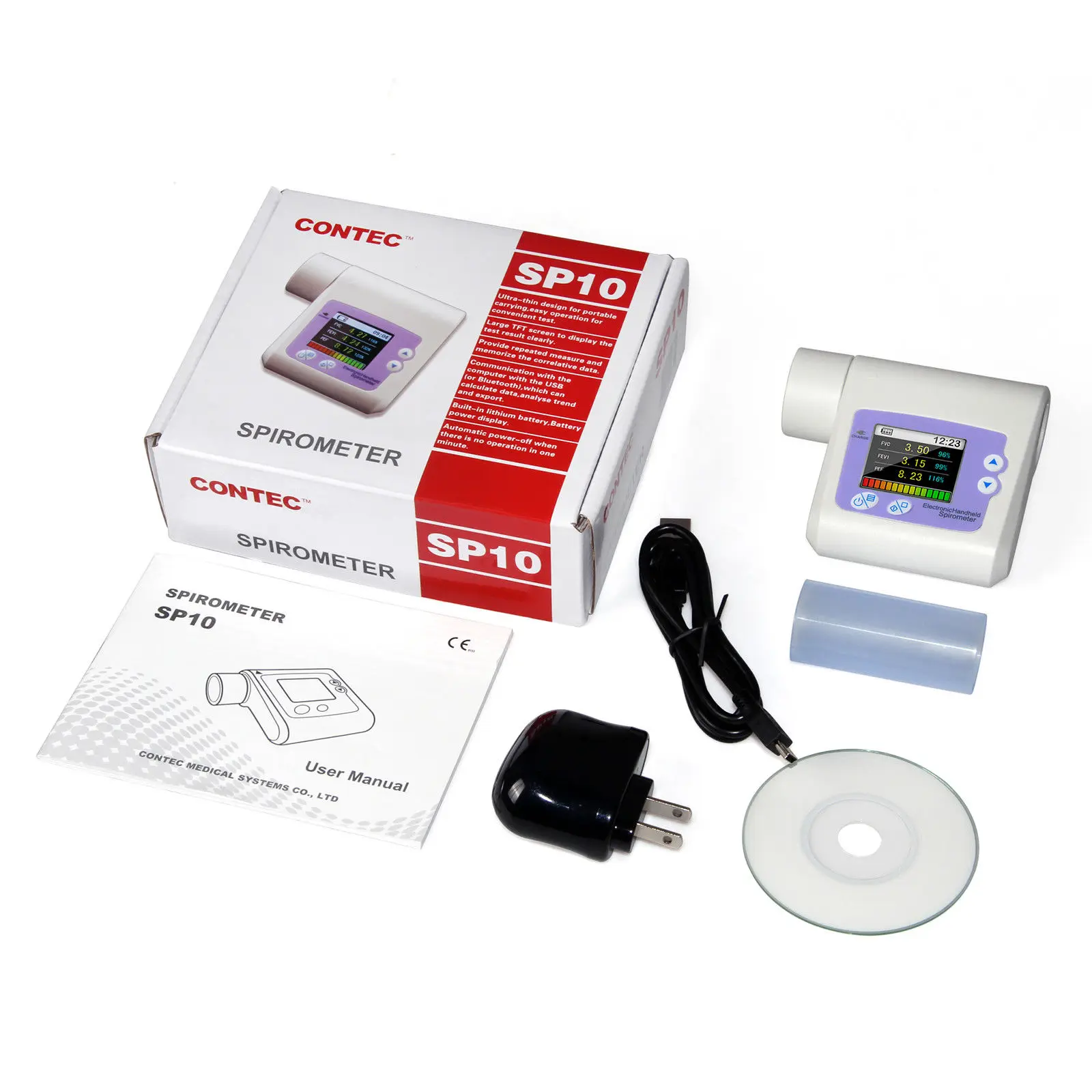 Approved Medical Handheld Equipment SP10 Home Digital Spirometer with USB interface Micro Incentive Volumetric System PEF
Approved Medical Handheld Equipment SP10 Home Digital Spirometer with USB interface Micro Incentive Volumetric System PEF