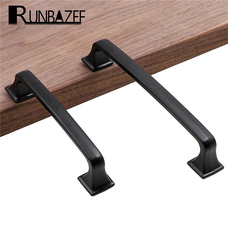 RUNBAZEF Durable Aluminum Alloy Black Door Handle For Furniture Hardware Drawer Kitchen Cupboard Cabinet Drawer Pull Knobs
RUNBAZEF Durable Aluminum Alloy Black Door Handle For Furniture Hardware Drawer Kitchen Cupboard Cabinet Drawer Pull Knobs