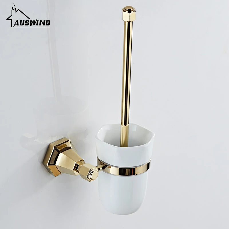 AUSWIND European Antique soild brass Toilet brush holder Hexagonal base polish gold or black color bathroom hardware set
AUSWIND European Antique soild brass Toilet brush holder Hexagonal base polish gold or black color bathroom hardware set