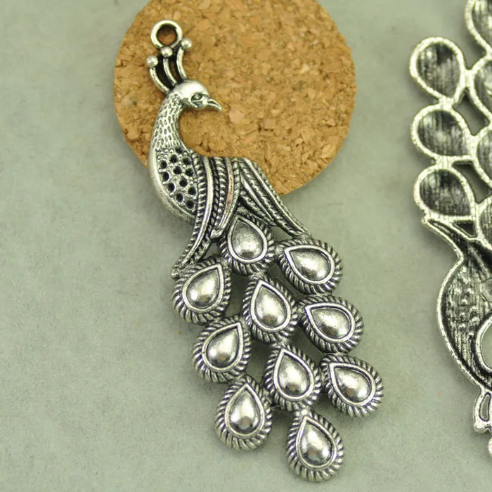 Vintage diy accessories vintage handmade materials antique silver peacock 30x83mm 3 pcs/lots
Vintage diy accessories vintage handmade materials antique silver peacock 30x83mm 3 pcs/lots