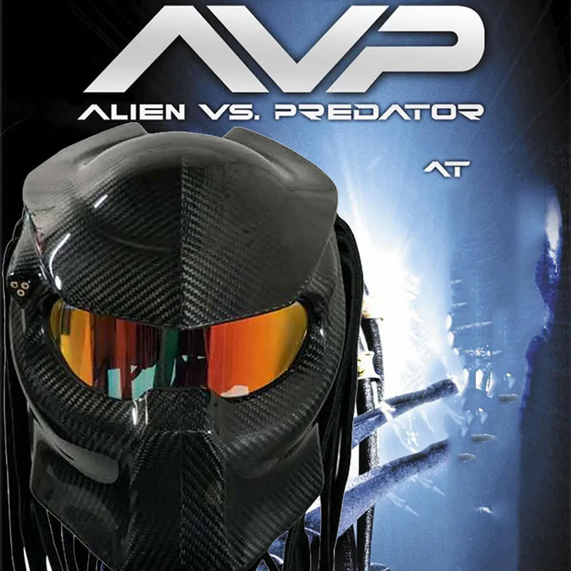 Мотоциклетный шлем Predator, шлем на все лицо из углеродного волокна в стиле монстра с бахромой, Neca Iron man Moto Helmet DOT
Мотоциклетный шлем Predator, шлем на все лицо из углеродного волокна в стиле монстра с бахромой, Neca Iron man Moto Helmet DOT