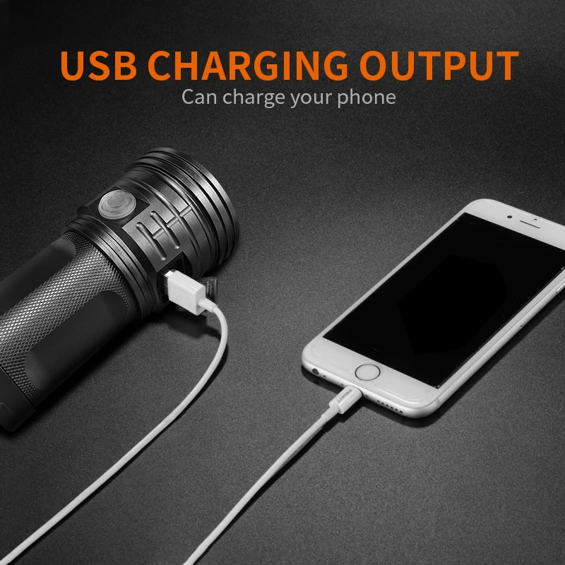 IPX5 XM-L6 Powerful Waterproof LED Flashlight Torch Portable Camping Lamp Lights Lanternas Self Defense Tactical Flashlight