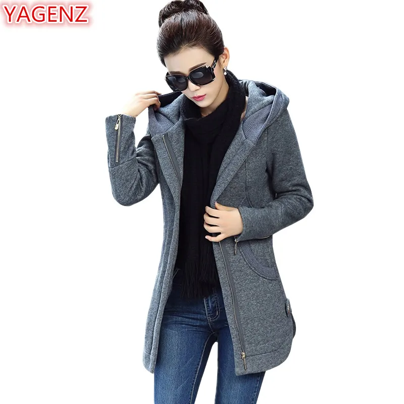 YAGENZ Autumn Winter Sweatshirt Women Long Coat Plus size Coat High-quality Long sleeve Top Fashion Ladies Womens Hoodies Top731
YAGENZ Autumn Winter Sweatshirt Women Long Coat Plus size Coat High-quality Long sleeve Top Fashion Ladies Womens Hoodies Top731