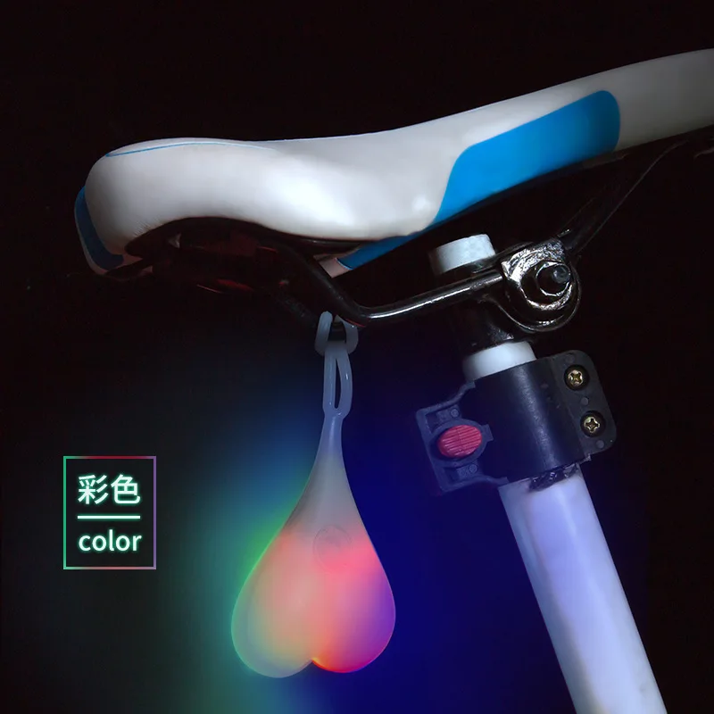 Фото Силиконовый задний фонарь с велосипедными шариками креативная