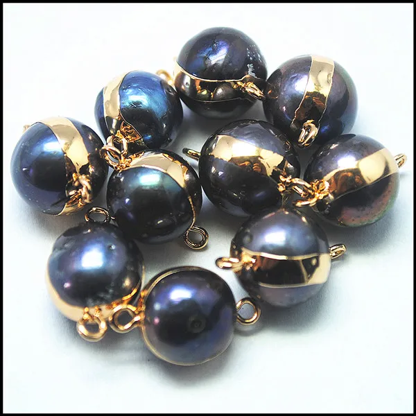 4pcs china lake pearl black pearl beads connectors with golden color round ball top fashion diy jewelry findings
4pcs china lake pearl black pearl beads connectors with golden color round ball top fashion diy jewelry findings