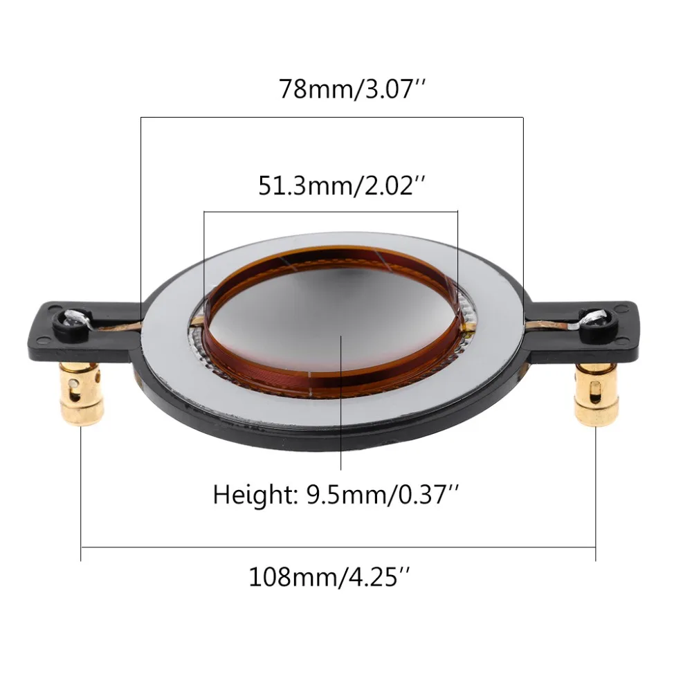 Audio Driver Speaker Titanium Film Treble Voice Coil Reel Tweeter Accessory EY5 1.4mm 51.5mm Coil power 250W
Audio Driver Speaker Titanium Film Treble Voice Coil Reel Tweeter Accessory EY5 1.4mm 51.5mm Coil power 250W