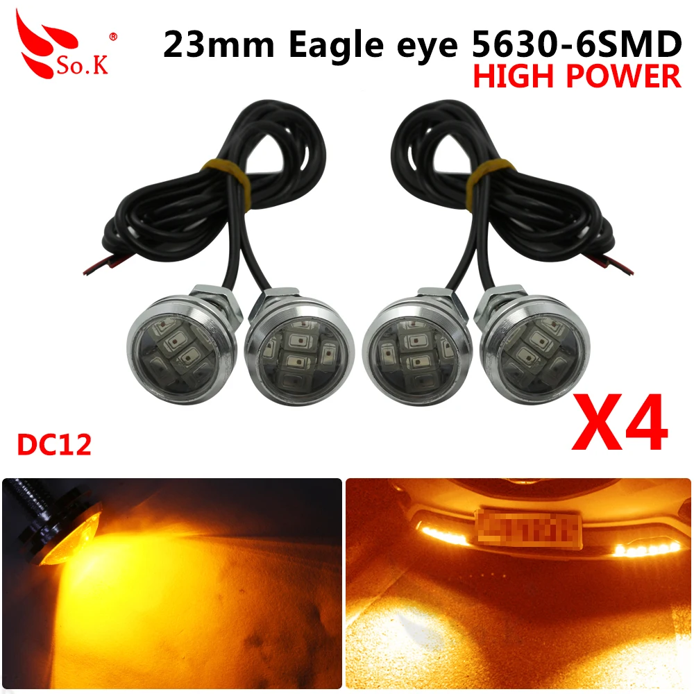 4pcs 23mm Eagle Eye 5630 6 SMD LED DRL High Power Auto Car Daytime Running Lights Waterproof Warning Tail Turn Signal Fog Lamp
4pcs 23mm Eagle Eye 5630 6 SMD LED DRL High Power Auto Car Daytime Running Lights Waterproof Warning Tail Turn Signal Fog Lamp