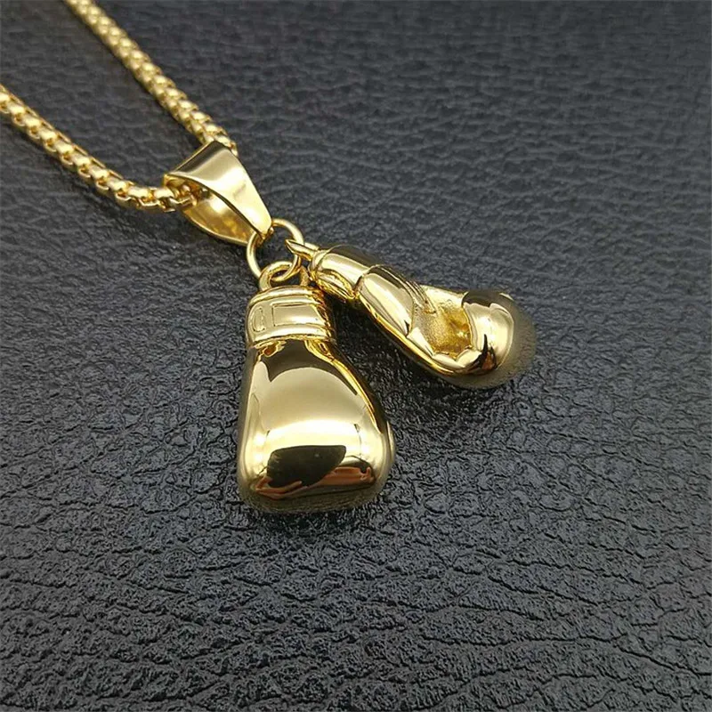 Hip Hop Pair Boxing Glove Pendants Necklaces For Men Gold Color Stainless Steel Necklace Male Hiphop Jewelry Dropshipping
Hip Hop Pair Boxing Glove Pendants Necklaces For Men Gold Color Stainless Steel Necklace Male Hiphop Jewelry Dropshipping
