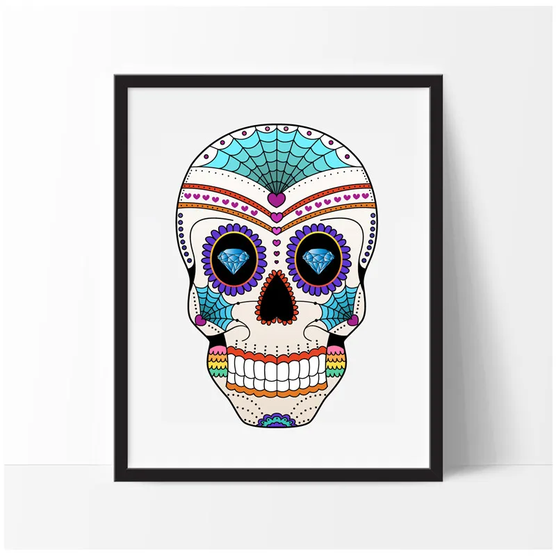 Colorful Sugar Skulls Art Decor Canvas Poster Wall Picture , Mexican Skull Poster Gothic Wall Art Canvas Print
Colorful Sugar Skulls Art Decor Canvas Poster Wall Picture , Mexican Skull Poster Gothic Wall Art Canvas Print