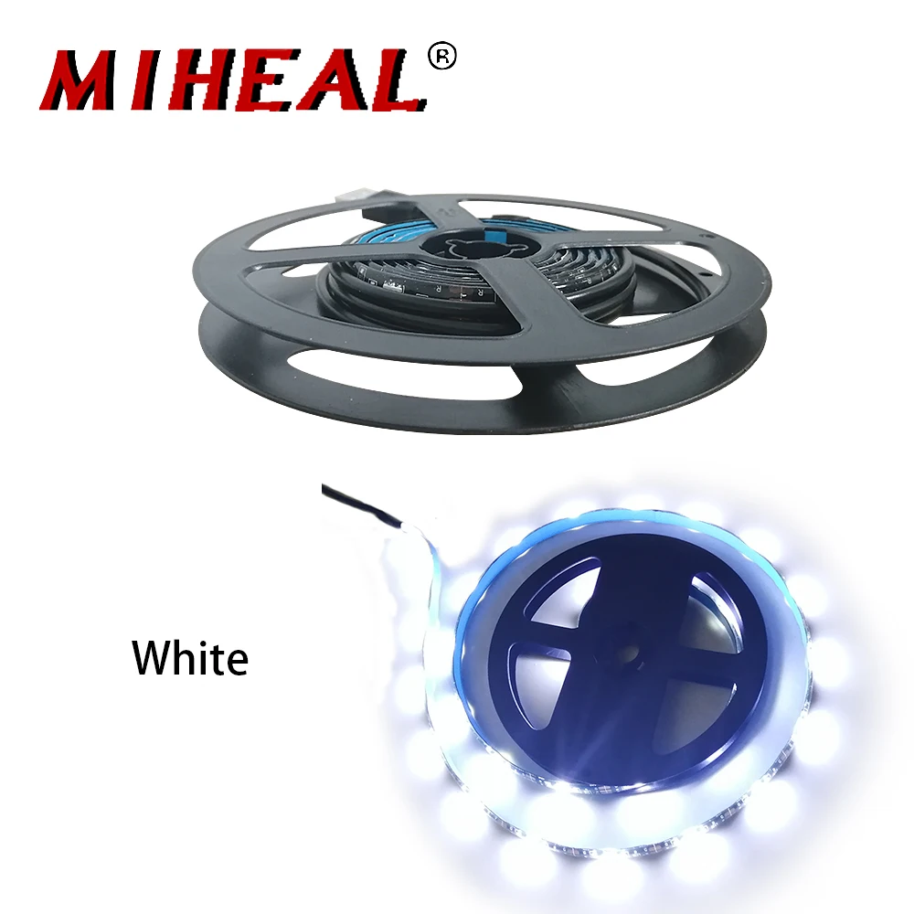 DC5V 1 м 2 3 Светодиодная лента светильник SMD5050 RGB 30 светодиодов/м Гибкая полоса IP65
