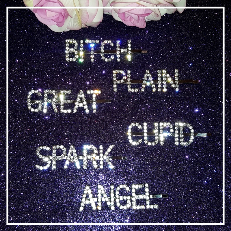 Crystal Letters Hair Accessories Blingbling Word Hair Clips Rhinestone Bobby Pins Wholesale
Crystal Letters Hair Accessories Blingbling Word Hair Clips Rhinestone Bobby Pins Wholesale