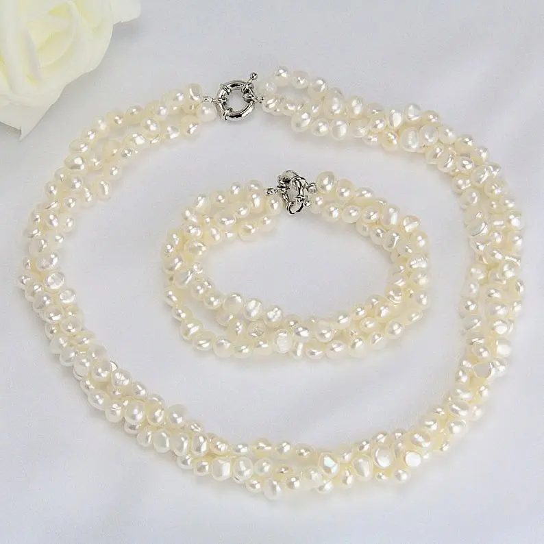 Unique Pearls jewellery Store,Multistrand Baroque Freshwater Pearl Necklace Bracelet ,Wedding Bridesmaid Gift For Girl
Unique Pearls jewellery Store,Multistrand Baroque Freshwater Pearl Necklace Bracelet ,Wedding Bridesmaid Gift For Girl