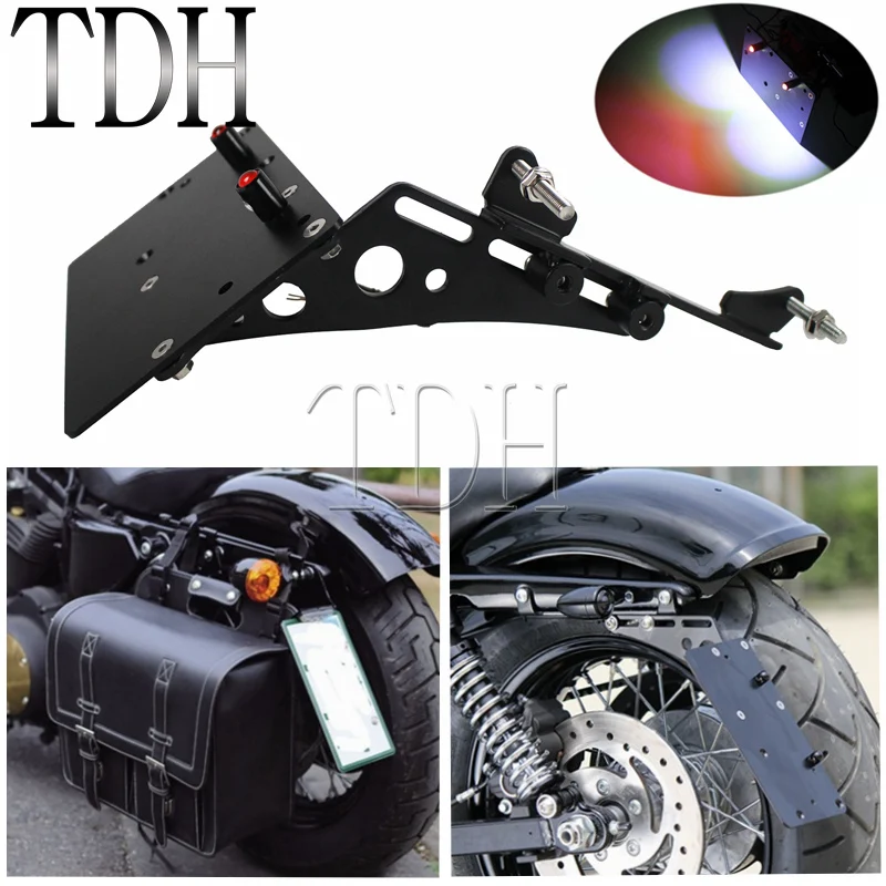 License Number Plate Bracket Holders W/ LED Light For Harley Sportster XL 883 1200 Iron 883 09-17 Black
License Number Plate Bracket Holders W/ LED Light For Harley Sportster XL 883 1200 Iron 883 09-17 Black