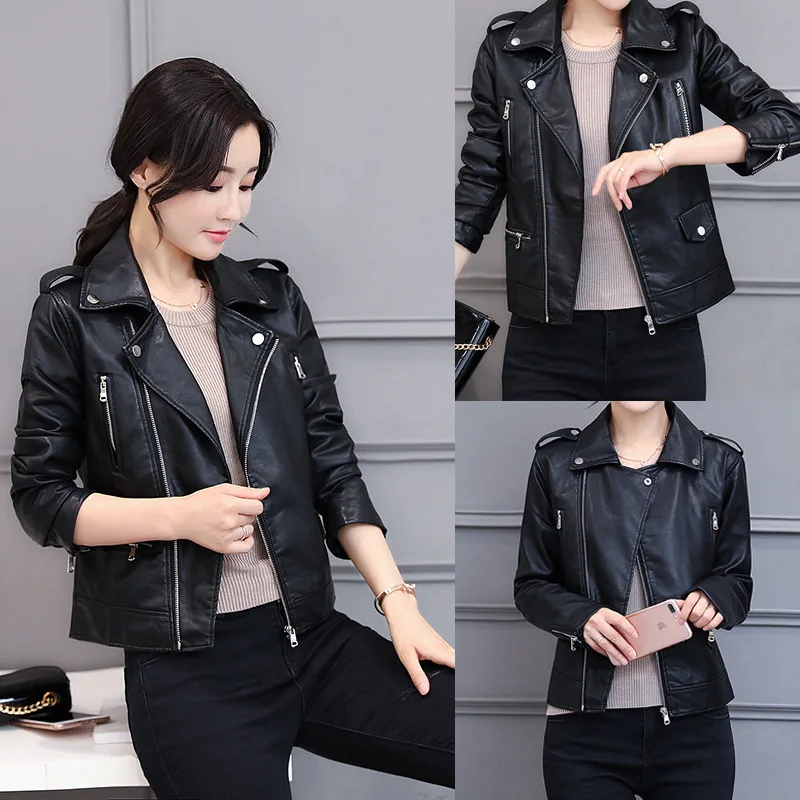 2019 new spring and autumn Korean locomotive Slim was thin leather female short section Pu leather jacket
2019 new spring and autumn Korean locomotive Slim was thin leather female short section Pu leather jacket