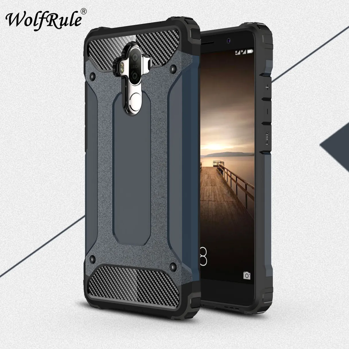 Wolfrole чехол для телефона Huawei Mate 9 Funda противоударный силиконовый + пластиковый
