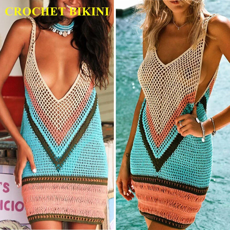 CROCHET BIKINI Manual Weave Hook Flower Hollow Out Lin Tai Sandy Beach Camisole Bikini Smock Skirt Woman Cotton dress
CROCHET BIKINI Manual Weave Hook Flower Hollow Out Lin Tai Sandy Beach Camisole Bikini Smock Skirt Woman Cotton dress