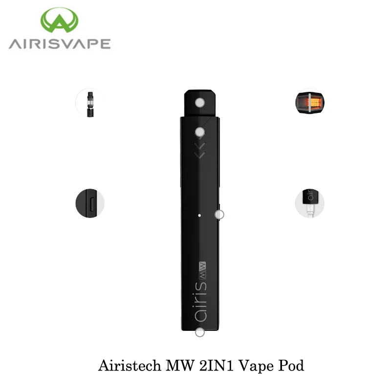 Электронная сигарета Airistech MW 2в1 VAPE POD 420mah чистая керамическая камера 510 нить для