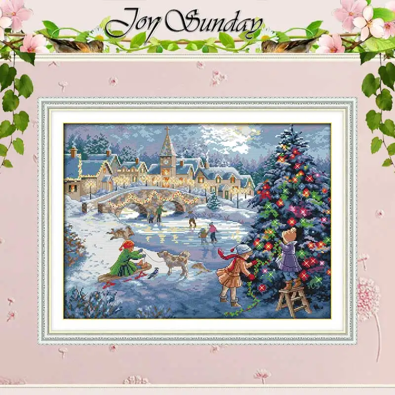 Christmas Celebration Pattern Counted Cross Stitch 11CT Printed 14CT Cross-Stitch Kit Handmade Home Decor Embroidery Needlework
Christmas Celebration Pattern Counted Cross Stitch 11CT Printed 14CT Cross-Stitch Kit Handmade Home Decor Embroidery Needlework