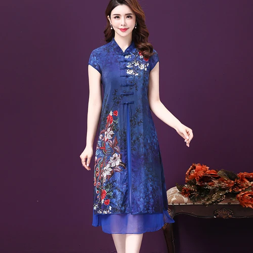 2021 Spring Summer Fashion Short Sleeve Silk Women Dress New Style Exquisite Printed High End Elegant Temperament Female Dresses
2021 Spring Summer Fashion Short Sleeve Silk Women Dress New Style Exquisite Printed High End Elegant Temperament Female Dresses