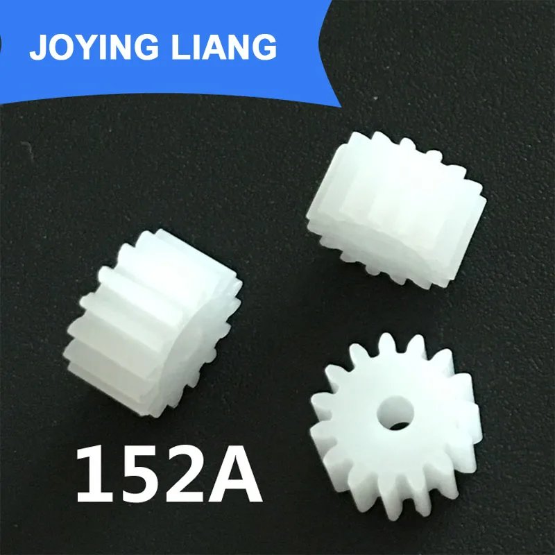 152A Modulus 0.5 15 Teeth 2mm Shaft Tight Pom Plastic Pinion Gear Toy Model Gear (5000pcs/lot)