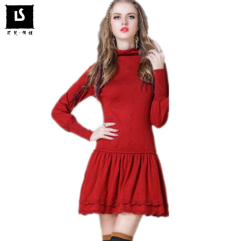 autumn winter women elegant vintage lotus leaf Hem sweater dress Pink long sleeves ladies fashion Knitted cotton dresses vestido
autumn winter women elegant vintage lotus leaf Hem sweater dress Pink long sleeves ladies fashion Knitted cotton dresses vestido
