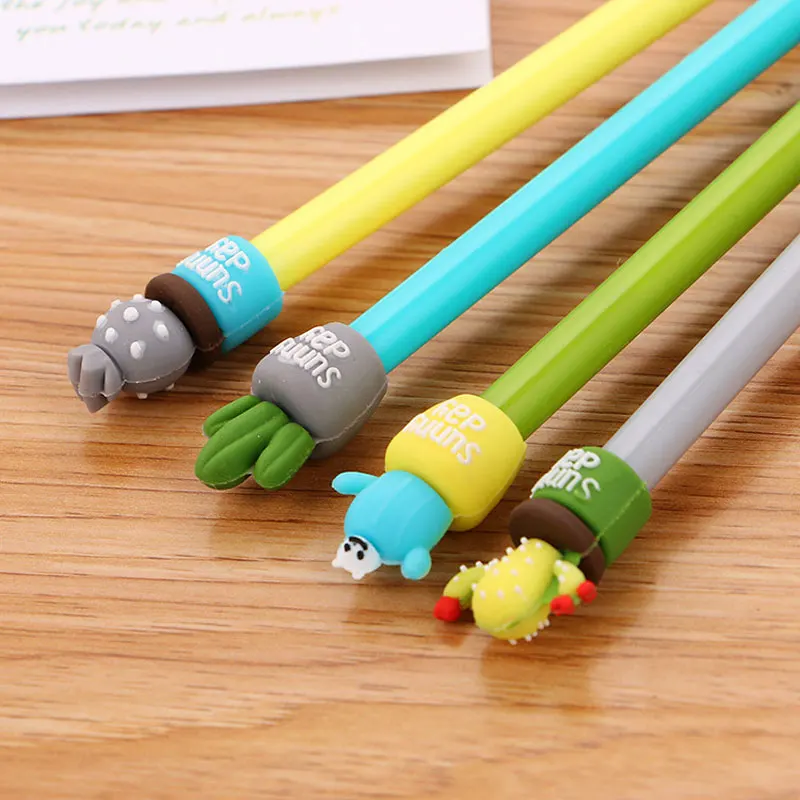 4PCS/lot 0.38mm Creative Potted Cactus Gel pen Cute Cartoon Student Black Full needle pen Office Pen School School stationery
4PCS/lot 0.38mm Creative Potted Cactus Gel pen Cute Cartoon Student Black Full needle pen Office Pen School School stationery