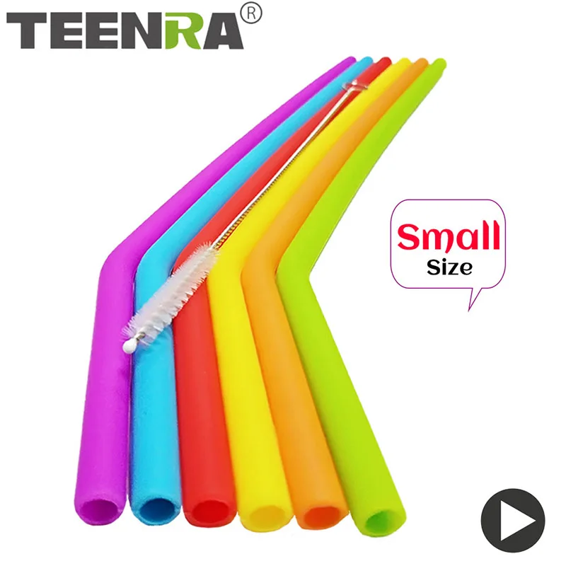 TEENRA 6Pcs Dia 7mm Reusable Silicone Straws Food Grade Silicone Straws Drinking With Cleaning Brush Party Straws BPA Free
TEENRA 6Pcs Dia 7mm Reusable Silicone Straws Food Grade Silicone Straws Drinking With Cleaning Brush Party Straws BPA Free