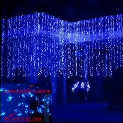 С Новым годом! СВЕТОДИОДНАЯ Гирлянда для занавесок 10x4 м Рождественская гирлянда