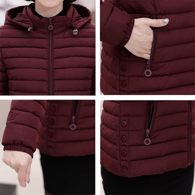 Nice Women Winter Hooded Jacket Female Light Autumn Plus Size 4XL 5XL Coat Ladies Padded Slim Outerwear Parka Jaqueta Feminina
Nice Women Winter Hooded Jacket Female Light Autumn Plus Size 4XL 5XL Coat Ladies Padded Slim Outerwear Parka Jaqueta Feminina