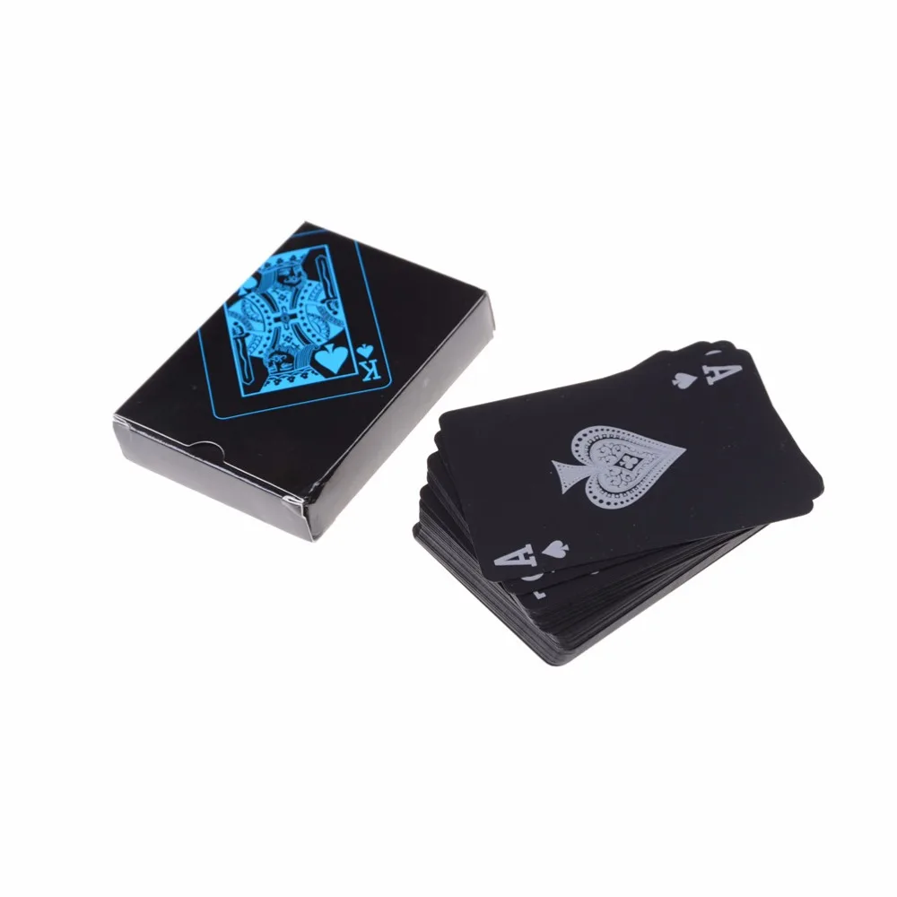 New Durable Poker 54pcs/deck waterproof plastic pvc playing cards set pure color black poker card sets classic magic tricks tool
New Durable Poker 54pcs/deck waterproof plastic pvc playing cards set pure color black poker card sets classic magic tricks tool