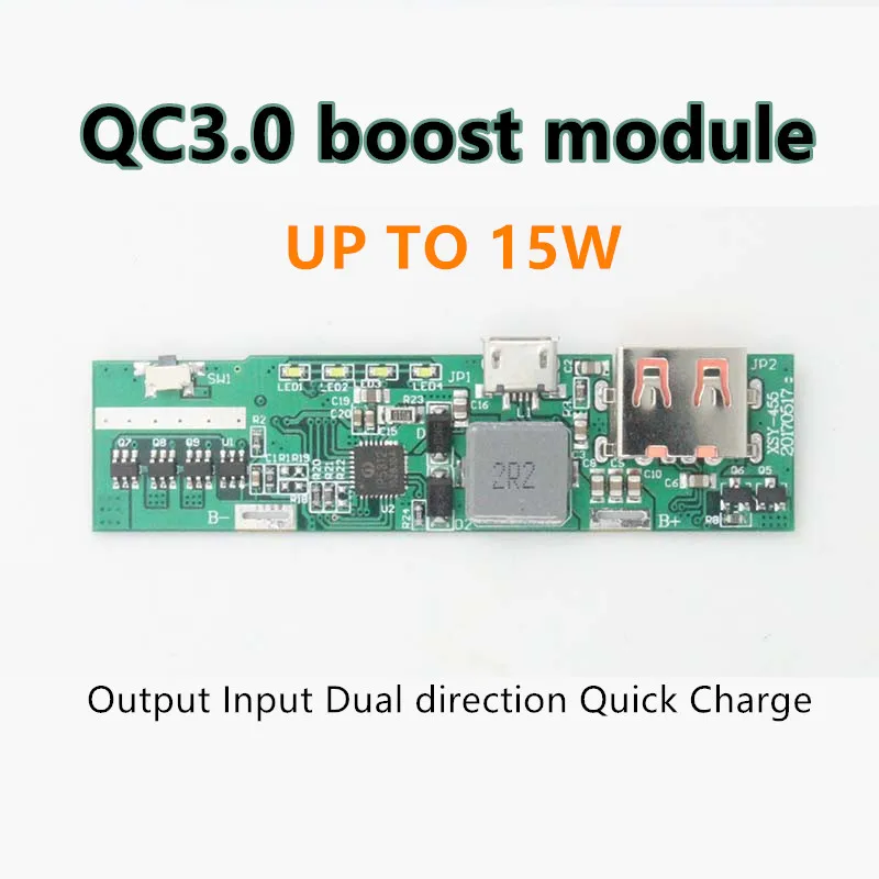 10PCS/LOT NEW QC3.0 Intelligent recognition Dual direction quick charge Circuit board Booster plate 5V 9V 12V Repair upgrade DIY
10PCS/LOT NEW QC3.0 Intelligent recognition Dual direction quick charge Circuit board Booster plate 5V 9V 12V Repair upgrade DIY