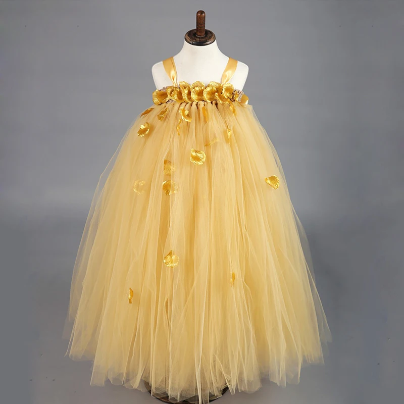 Girl Tutu Flower Dress For Birthday Party Childrens Day Golden Style With Straps Princess Girls Tulle Ball Gown Dress 1-10Y
Girl Tutu Flower Dress For Birthday Party Childrens Day Golden Style With Straps Princess Girls Tulle Ball Gown Dress 1-10Y
